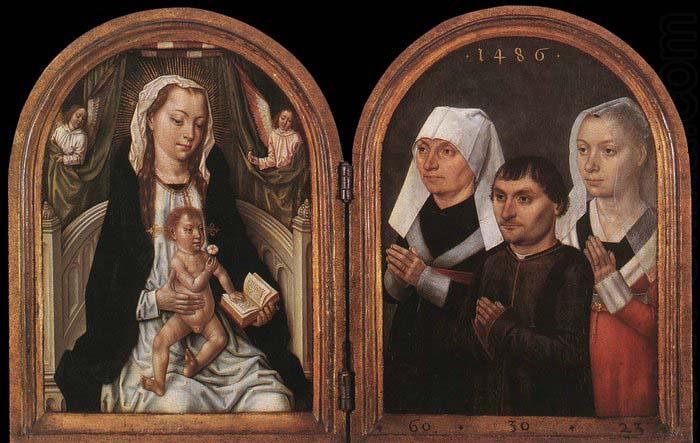 Master of the Saint Ursula Legend Diptych with the Virgin and Child and Three Donors china oil painting image